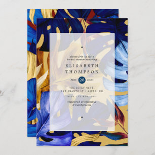 Invitation Fête des mariées de Mariage de forêt exotique