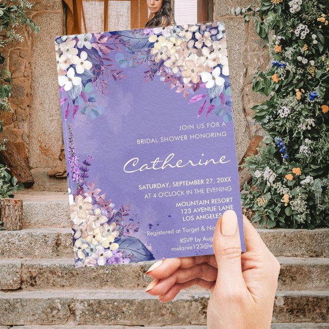 Invitation Fête des mariées de mariage de printemps florale d (Créateur téléchargé)