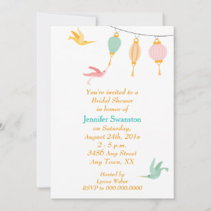 Invitation Fête des mariées de nectar de colibri
