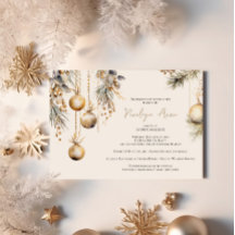 Fête des mariées de Noël Festive White & Gold