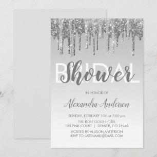 Invitation Fête des mariées de Parties scintillant à étincell