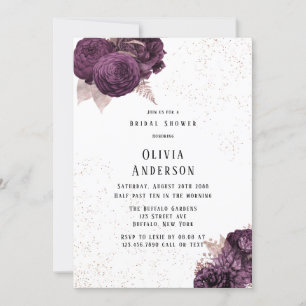 Invitation Fête des mariées de Parties scintillant de pivoine