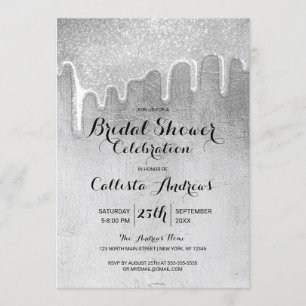Invitation Fête des mariées de Parties scintillant épaisse et