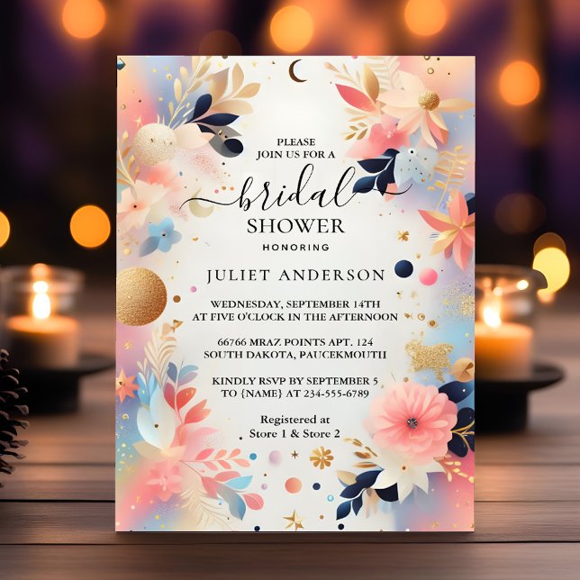 Invitation Fête des mariées de Parties scintillant Glam Brigh (Créateur téléchargé)