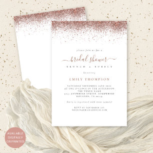 Invitation Fête des mariées de Parties scintillant or Rose Gl