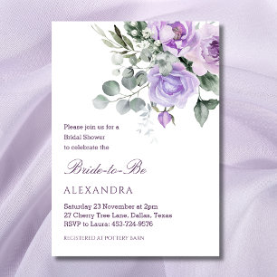 Invitation Fête des mariées de pivoine à l'aquarelle florale 