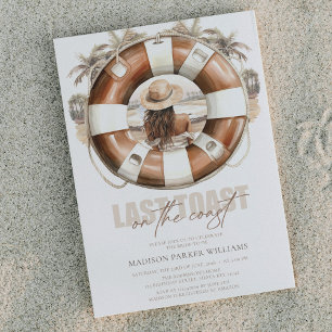 Invitation Fête des mariées de plage Dernier toast sur la côt