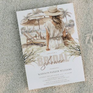 Invitation Fête des mariées de plage Pastel Aquarelle