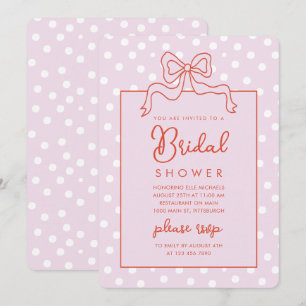 Invitation Fête des mariées de point de pochette Chic Bow