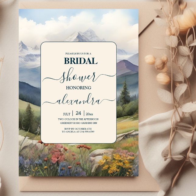Invitation Fête des mariées de prairie rustique (Créateur téléchargé)