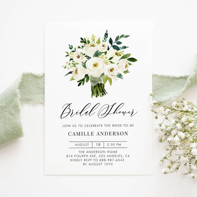 Invitation Fête des mariées de printemps du Bouquet Floral Bl (Créateur téléchargé)