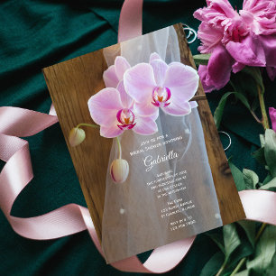 Invitation Fête des mariées de Ranch Rustique Orchidée Elegan