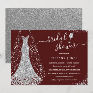 Invitation Fête des mariées de robe Mariage en argent de Bour