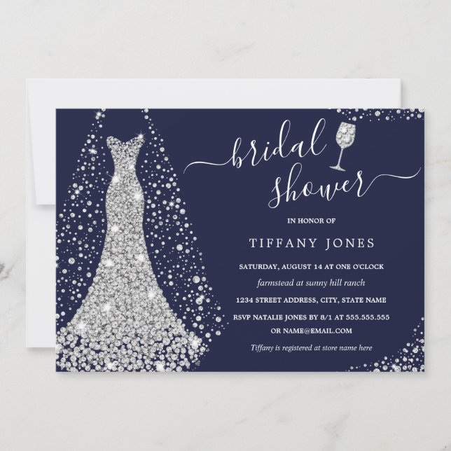 Invitation Fête des mariées de robe Mariage en argent de mari (Devant)