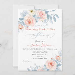 Invitation Fête des mariées de roses roses roses bleues d'Art