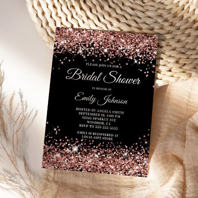 Invitation Fête des mariées de script fantaisie de la Parties (Create your own modern girly bridal shower invite.)