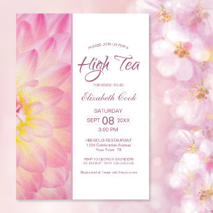 Invitation Fête des mariées de thé à haute teneur florale ros