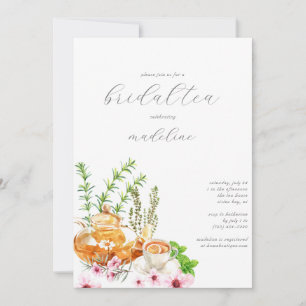 Invitation Fête des mariées de thé floral