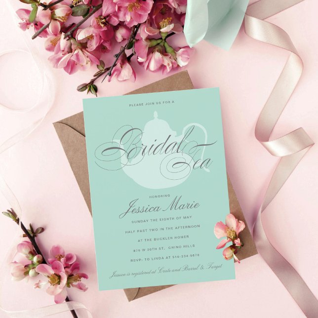 Invitation Fête des mariées de thé nuptiale Brunch ou déjeune (Créateur téléchargé)