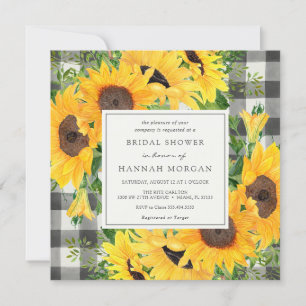 Invitation Fête des mariées de tournesols
