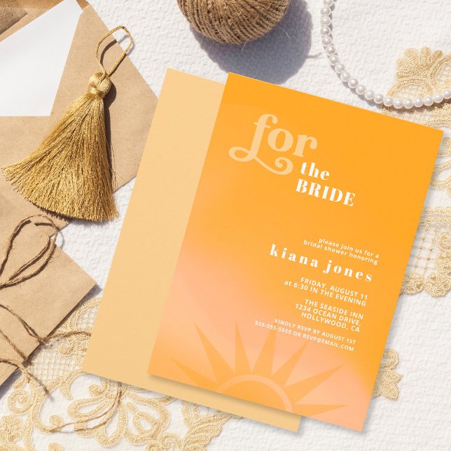 Invitation Fête des mariées de typographie Sunshine ID1048 (Créateur téléchargé)
