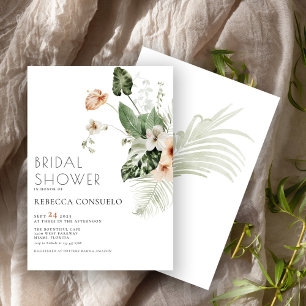 Invitation Fête des mariées de verdure florale délicieuse