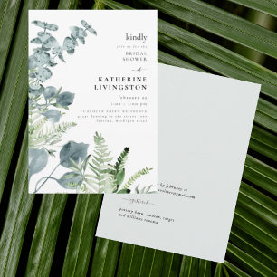 Invitation Fête des mariées d'élégance du feuillage de lumièr