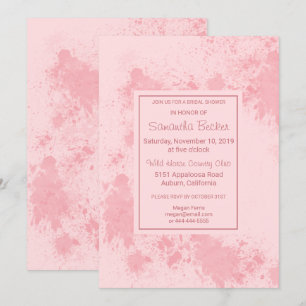 Invitation Fête des mariées Délicate de peinture à blanc