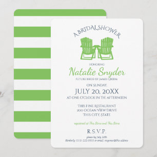 Invitation Fête des mariées des chaises Adirondack