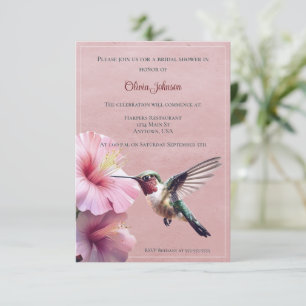 Invitation Fête des mariées des colibris et des hibiscus   Ro