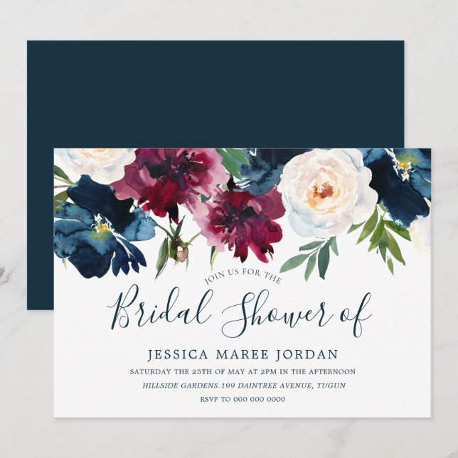 Invitation Fête des mariées des fleurs de la Marine et de la  (Devant / Derrière)