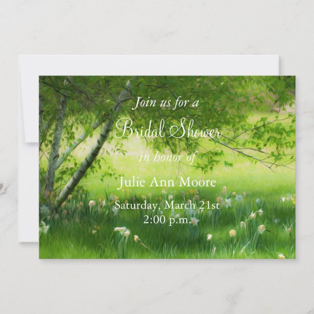 Invitation Fête des mariées des jonquilles de printemps (Devant)