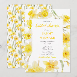 Invitation Fête des mariées des jonquilles de printemps