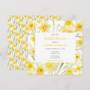 Invitation Fête des mariées des jonquilles de printemps