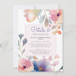 Invitation Fête des mariées des pétales et des couples florau