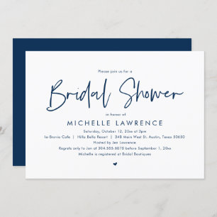 Invitation Fête des mariées, Design minimaliste Décontracté m