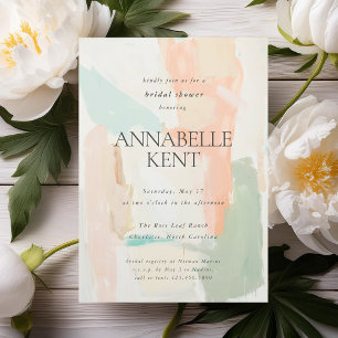 Invitation Fête des mariées d'été Abstraite unique Pastel Pri