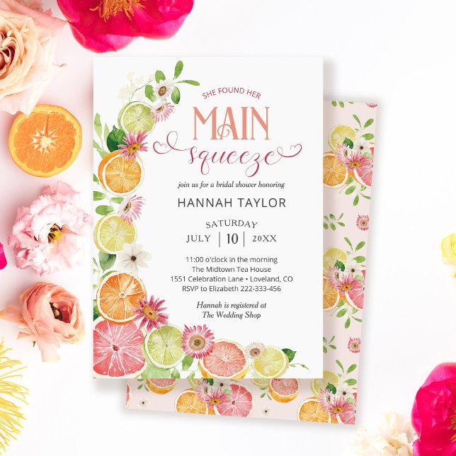 Invitation Fête des mariées d'été de Squeeze Citrus (Créateur téléchargé)