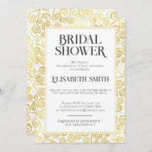 Fête des mariées D'Hiver Chic Blanc Et Or