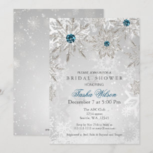 invitation Fête des mariées d'hiver de l'aqua d'ar