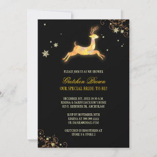 Invitation Fête des mariées d'hiver du caribou