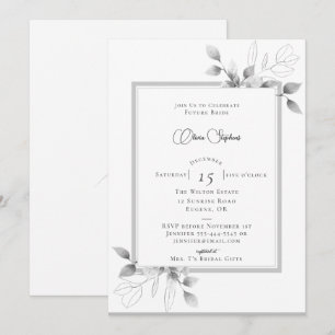 Invitation Fête des mariées d'hiver Russe Eucalyptus Calligra