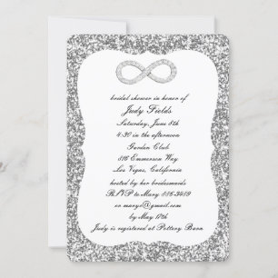 Invitation Fête des mariées d'infini diamant Parties scintill