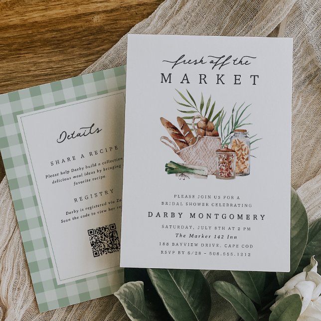 Invitation Fête des mariées du code QR pour le marché agricol (Créateur téléchargé)