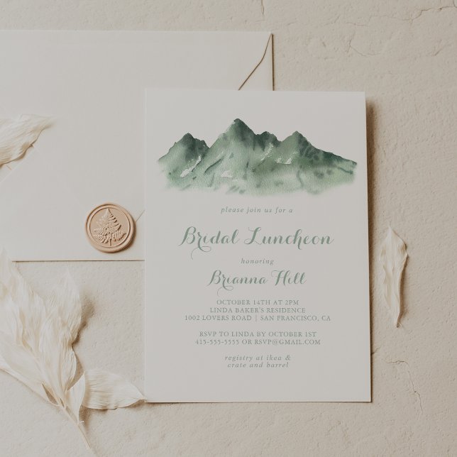 Invitation Fête des mariées du déjeuner nuptial de Mountain C (Créateur téléchargé)
