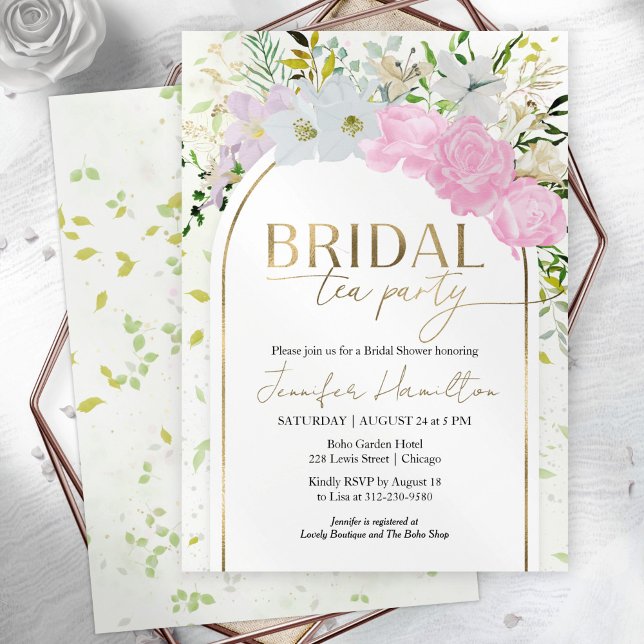 Invitation Fête des mariées du fleur sauvage Spring Bridal te (Créateur téléchargé)