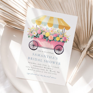 Invitation Fête des mariées du marché des fleurs printanières