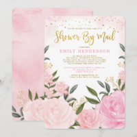 Fête des mariées Élégante Par Mail Blush Rose Flor