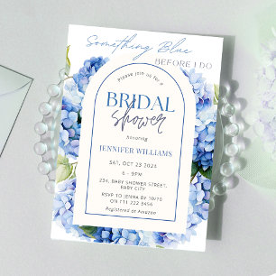 Invitation Fête des mariées en arc floral Blue Hydrangea
