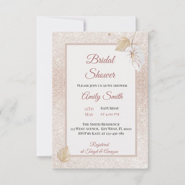 Invitation Fête des mariées en soie Pastel Grey (Devant)